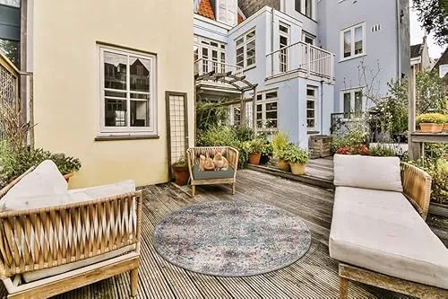 The Carpet Palma - vielseitiger Indoor- & Outdoor-Teppich, modern und pflegeleicht - Teppiche Gegend - wetterfest und UV-beständig, ideal für Balkon und Wintergarten, robust und leicht zu reinigen aus 100% Polypropylen.