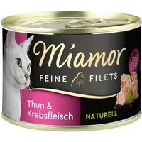 Miamor Katzen-Nassfutter Feine Filets Natur Thunfisch und Krebsfleisch 156 g