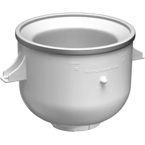 KitchenAid Eismaschine 1,9 Liter 5KICA0WH - Toaster und Eismaschine in einem: Bereiten Sie mühelos köstliches Eis zu, mit automatischer Funktion und hochwertigem Design in Rot & Weiß.