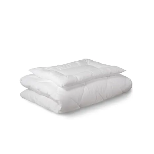 Ehrenkind® Kinder-Steppbetten-Set 4 Jahreszeiten - Kochfestes Set mit Decke (100x135 cm) und Kissen (40x60 cm) für ein angenehmes Schlafklima. Ideal für empfindliche Kinderhaut und sorgt für optimalen Komfort das ganze Jahr über.