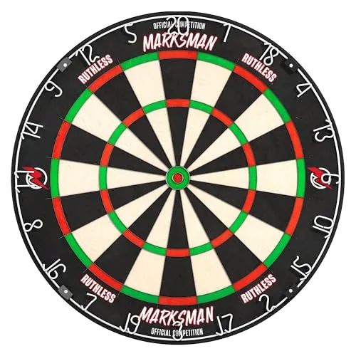 Ruthless Marksman Dartscheibe aus Sisal mit ultradünnem Draht, professionelles Design, für Dartpfeile mit Stahlspitze (DB072)