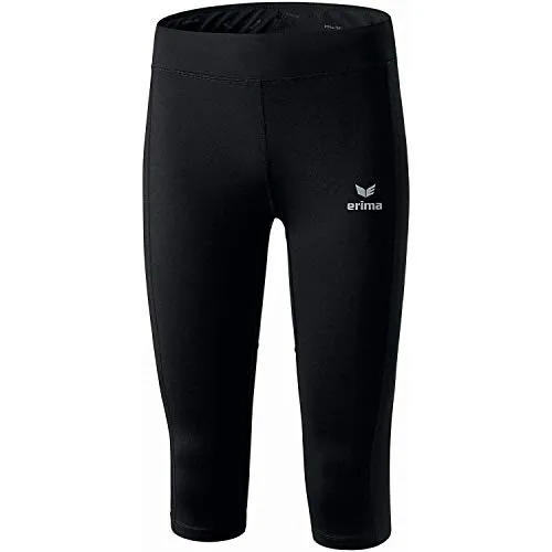 Erima Laufshirt Performance 3/4 Running Tights Damen - Sportshirts für Damen mit 3/4 Länge, optimaler Tragekomfort dank Flachnähten und spezieller Damenschnitt. Inklusive wasserdichter Tasche für Wertsachen.