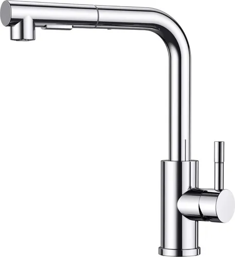 FORIOUS Hochdruck Küchenarmatur mit Brause - Ausziehbar & 360° Schwenkbar - Duscharmaturen & Thermostate - Diese leistungsstarke Küchenarmatur bietet einen flexiblen Schlauch und zwei Sprühfunktionen für müheloses Reinigen und höchste Effizienz.