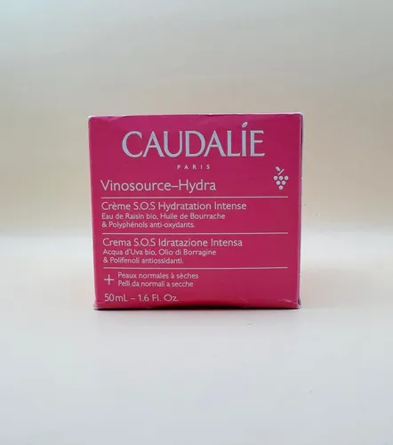 Caudalie Vinosource SOS Hydratation Intense - 50 ml - Intensive Feuchtigkeitspflege für alle Hauttypen. Diese Creme bietet eine reichhaltige Formel zur Unterstützung der Hautpflege und sorgt für ein frisches Hautbild.