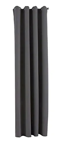Gardinenbox Vorhang Blickdicht »Newyork« Dunkelgrau HxB 225x140 cm 1er-Pack Thermo-Gardine Verdunkelungsvorhang Blackout Ösen schalldämmend ÖKOTEX UV-Schutz Raffhalter, 201920600