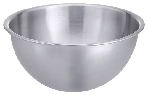 CONTACTO Mixerschüssel 25,00 Liter - Rührschüssel aus hochglänzendem Edelstahl 18/10, halbkugelförmig mit flachem Boden und griffigem Rand, ideal für professionelle Küchen und große Mengen.