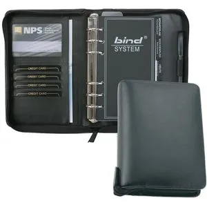 bind 10100 Manager-Planer A6 ohne Kalender - Eleganter Leder-Terminplaner in Schwarz - Zeitplansysteme, stilvoller Terminplaner aus hochwertigem Leder, perfekt für professionelle Organisation und individuelles Design.