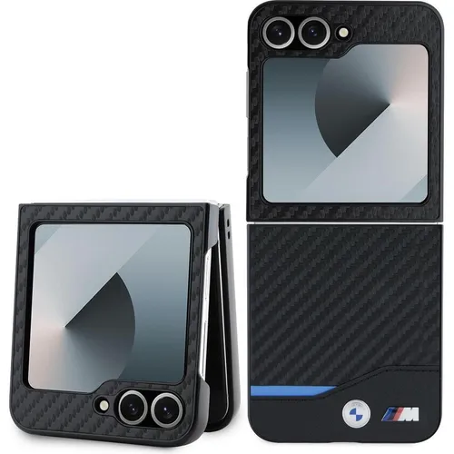 BMW BMHCZF622NBCK Z Flip6 F741 czarny/black hardcase Carbon Blue Line (Samsung Galaxy Z Flip6) (BMW000844-0)
