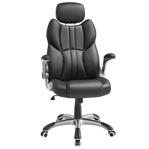 Ergonomischer Chefsessel OBG65BK - Drehstuhl für Büro - Moderner Bürostuhl mit verstellbarer Sitzhöhe und Rollen, ideal für stundenlangen Komfort im Home Office oder Büro.