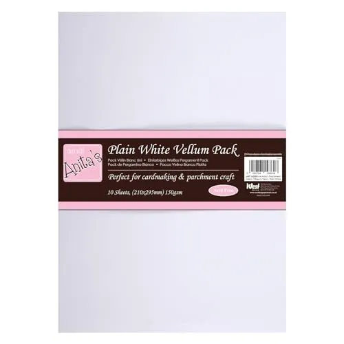 Anita's Pergamentpapier A4 weiß 150g/m² 10 Stück zum Schreiben, Drucken, Schriftrollen, Bücher, Kunst, Handwerk, Hochzeitseinladungen