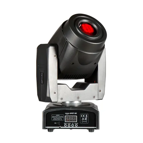 lightmaXX VEGA SPOT 60 - Kompakter Moving Head - Licht-Effekte mit 60 Watt LED, motorisiertem Fokus und 7 Farben für beeindruckende Lichtshows, ideal für DJs und Bühnen.