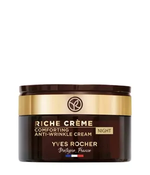 Yves Rocher Riche Crème Antifalten Nachtcreme 50 ml - Nachtpflege mit 1000 Rosenöl für intensive Regeneration und Faltenreduktion. Dermatologisch getestet, 85% natürliche Inhaltsstoffe, für zarte und pralle Haut.