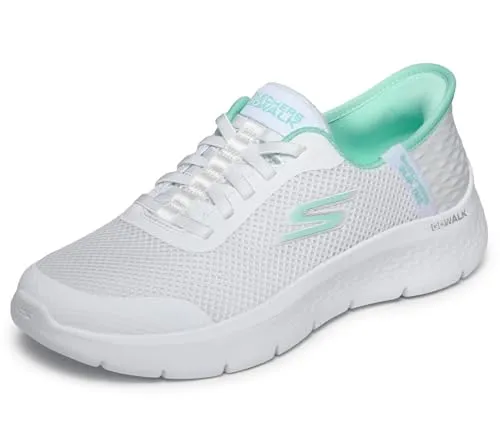Skechers Go Walk Flex Grand Entry Damen-Sneaker – Komfort in Weiß, 36 EU - Leichte Damen-Sneaker mit atmungsaktivem Obermaterial, ideal für täglichen Komfort und Flexibilität. Maschinenwaschbar für einfache Pflege.