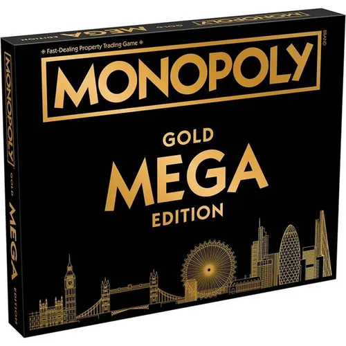 Monopoly - Mega Gold Edition - Gesellschaftsspiel für 2+ Spieler, mit exklusiven The Witcher-Inhalten und hochwertiger Gold-Edition, ideal für Fans und Sammler!