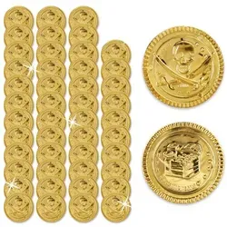 Relaxdays Goldmünzen 48er Set Gold