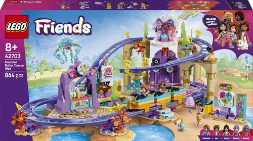 LEGO Friends Meerjungfrauen-Achterbahn 42703 - Erlebe mit der LEGO Friends Meerjungfrauen-Achterbahn 42703 aufregende Abenteuer! Enthält zahlreiche Bausteine für kreative Spielmöglichkeiten und fördert das Geschichtenerzählen. Perfekt für Kinder ab 8 Jahren.