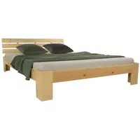Homestyle4u Holzbett 180x200 Doppelbett mit Lattenrost - Massives Kiefernholz-Doppelbett mit natürlichem Design, inklusive 2 Rolllattenroste. Ideal für Schlafzimmer oder Gästezimmer, stabil und einfach zu montieren.