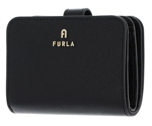 Furla Camelia S Geldbörse schwarz WP00315-ARE000-O6000 - Elegante Geldbörse aus genarbtem Leder in Schwarz, ideal für stilvolle Aufbewahrung von Karten und Bargeld.