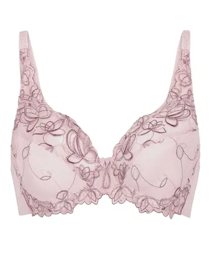 Hunkemöller Unwattierter Bügel-BH Diva - Pale Lilac - 85D - Eleganter unwattierter Bügel-BH mit floralem Design und semitransparenter Spitze. Ideal für einen komfortablen Sitz und eine schöne Silhouette. Perfekt kombinierbar mit dem passenden Diva-Slip.