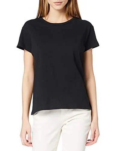 Build Your Brand Damen Ladies Box Tee T Shirt, Schwarz, M EU