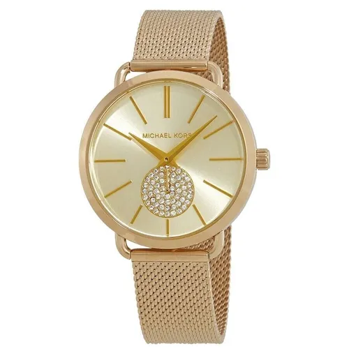 MICHAEL KORS Portia MK3844 Gold Mesh Glitz Damenuhr NEU MK Uhr