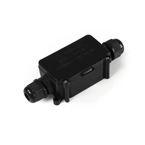 Abzweigdose IP66 - 1 Ein- und 1 Ausgang, 120x32x44mm - Leitungs- & Kabelverbinder für einfache Kabelverlegung im Außenbereich. Schutzart IP66, UV-beständig und geeignet für Kabelquerschnitte von 0,5-2,5mm².