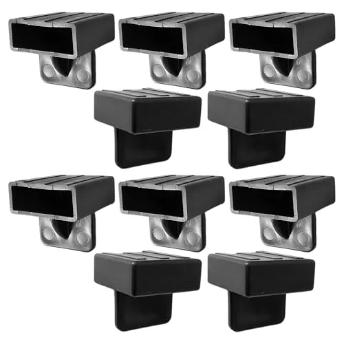 cyclingcolors 10x Lattenhalter Einsteckkappen für 1 Latten zur Befestigung Kappen Halter Lattenrost Einfach 36 x 8 mm Kunststoff flexibel Bett Schwarz