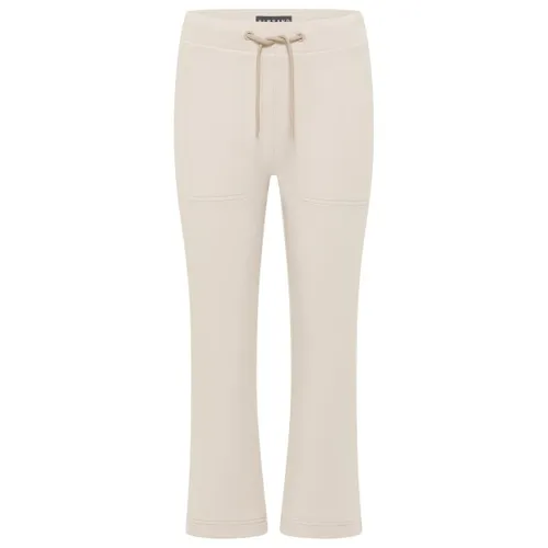 ELBSAND Vanya - Freizeithose Gr XL beige - Bequeme 7/8-Sweathose in Beige mit kleinem Logo-Schriftzug. Ideal für den Alltag, bietet sie Stretch für optimalen Tragekomfort. Entdecken Sie weitere ELBSAND Produkte im Bergfreunde.de Online-Shop!
