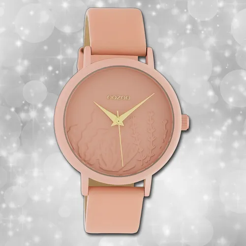 Oozoo Damenuhr Timepieces C10604 orange Lederarmband Quarz Analoguhr UOC10604