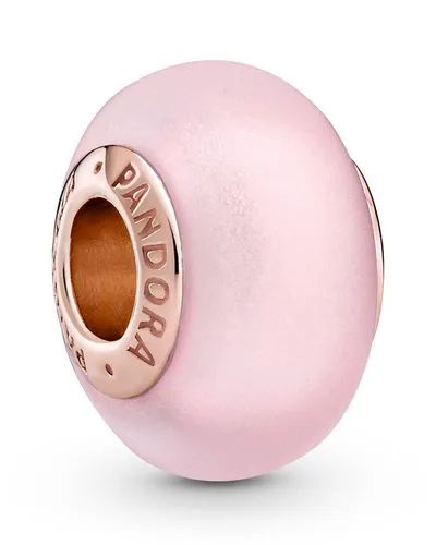 Pandora Runder Anhänger Bead-Charm Muranoglas Matt Rosa - Kettenanhänger aus hochwertigem Muranoglas in elegantem Matt Rosa, verleiht jedem Schmuckstück eine besondere Note und ist perfekt für stilvolle Kombinationen.