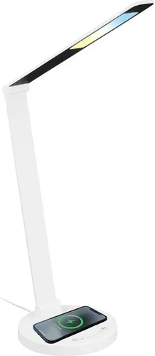 Briloner Leuchten Schreibtischlampe CUMA – Flexibel und Modern - Schreibtischlampe mit 6,2W LED, 670 Lumen und Farbtemperatursteuerung von 3000K bis 6500K. Mit Touch-Dimmer und USB-Port für kabelloses Laden, ideal für jedes Büro.