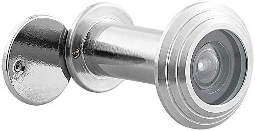 PEARL Tür-Spione: Türspion mit Sichtschutz, 160°, 36-60 mm, Ø 14 mm, Edelstahl satiniert (Door-Viewer, Peephole, Spion)