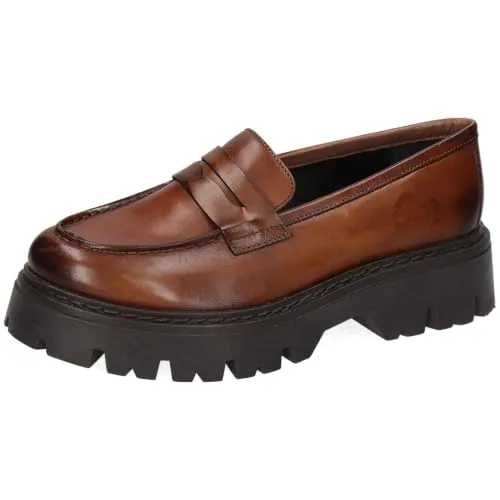 Melvin & Hamilton Loafers Damen Thelia 7 Braun 36 - Elegante Loafers aus hochwertigem Kuhleder mit flachen Gummisohlen. Ideal für den Alltag, kombinierbar zu vielen Outfits. Pflegeleicht und langlebig für besten Tragekomfort.