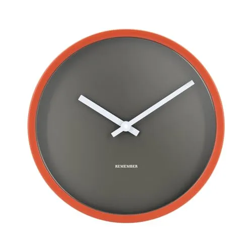 REMEMBER Wanduhr "Mocca" - Stilvolle Quarz Uhr mit 30 cm Durchmesser - Elegante minimalistische Wanduhr für jeden Raum, ausgestattet mit einem leisen Quarz-Uhrwerk. Ideal für Küche, Wohnzimmer oder Bad. Benötigt 1 x AA-Batterie (nicht enthalten).