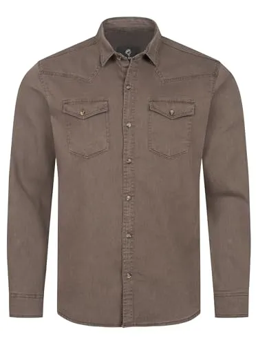Rock Creek Herren Jeanshemd H-339 - Freizeithemden mit Kentkragen und praktischen Brusttaschen, perfekt für lässige Eleganz und individuelle Styles in verschiedenen Farben.
