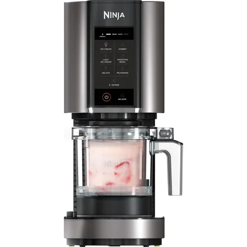 NINJA® CREAMI Eismaschine NC300 EU - Eismaschine für kreative Desserts, 7 Programme & CreamifyTM-Technologie für fluffige Eiscreme aus gefrorenen Zutaten, ideal für individuelle Kreationen.