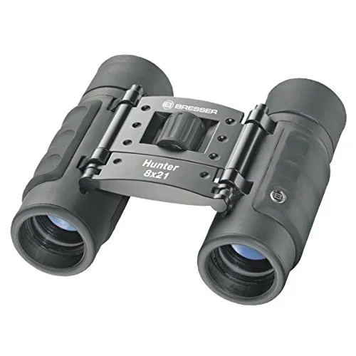 BRESSER Hunter 8x21 Fernglas - Schwarz, 8-fache Vergrößerung und ideal für Naturbeobachtungen unterwegs