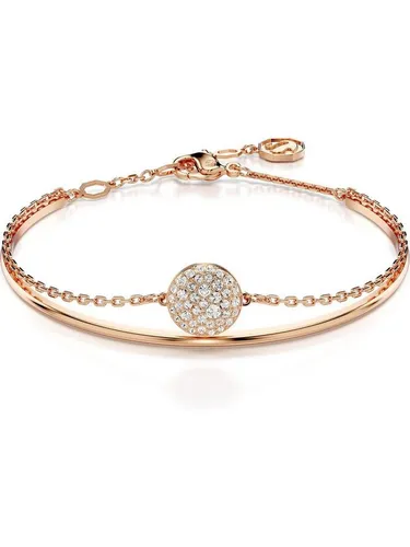 Swarovski Damen-Armreif mit Kristall - Eleganter Armreif aus vergoldetem Metall in Roségold mit funkelndem Swarovski-Kristall, ideal als Geschenk dank schöner Verpackung.