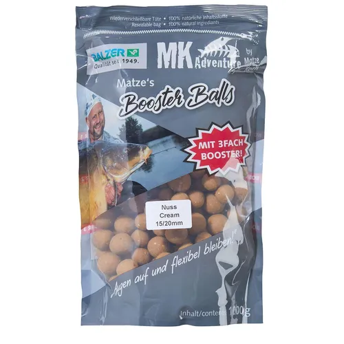 Balzer MK Booster Balls Stinktier Fisch-Knoblauch, weiß, 15 und 20mm, 1kg