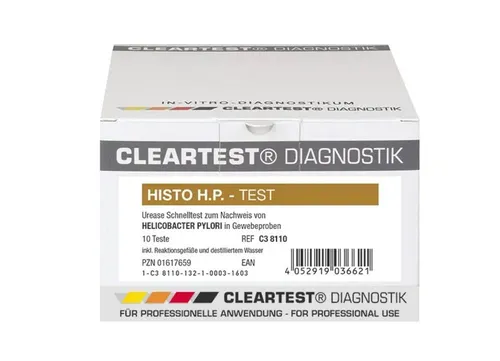 CLEARTEST Helicobacter Pylori-Schnelltest Histo ​Die preiswerte Alternative!, 10-tlg., Biochemischer Test Magengewebe, Helicobacter pylori Test