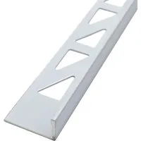 Dalsys Fliesenschiene Aluminium 2,5m x 8mm Winkelprofil Weiß