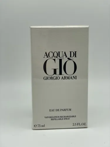 Giorgio Armani Acqua di Gio Eau de Parfum EdP Refillable 75 ml - Herren Duft mit Patschuli und Lavendel, refillbar für nachhaltigen Genuss in normaler Größe.
