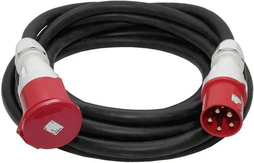 WALTHER-WERKE CEE-Verlängerungsleitung 10m, 63A - Verlängerungskabel für Baustellen und Industrie mit IP44-Schutz, ideal für den Einsatz unter rauen Bedingungen. Hohe Leistung mit 63A, 5P und robustem H07RN-F 5G16 Kabel.