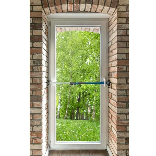 ALLEGRA Stützelement Sicherungsstange 101 - 175 cm (weiß) AB-175W - Gewächshaus-Verstärkungssätze, ideal für Fenster, Türen und Balkone mit einer hohen Belastbarkeit von bis zu 60 kg.
