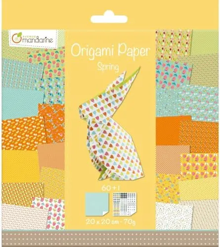 Avenue Mandarine Faltpapierset Spring 20x20cm 60 Blatt Faltblatt Papier Origami