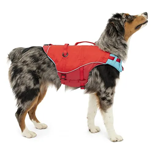 Kurgo Surf N Turf Hundeschwimmweste - Reißfestes Material, mit Reflektoren und 2 Griffen, Größe XS, ideal für Sicherheit und Kontrolle beim Schwimmen