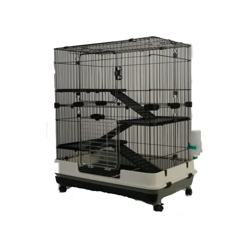 MYPETS Kleintierkäfig BIG CAGE XL - Geräumiger Nagerkäfig mit Einschubbodenwanne für einfache Reinigung, ideal für Innen- und Außenbereich. Maße: 75x50x110 cm, inkl. kostenloser Trinkflasche.