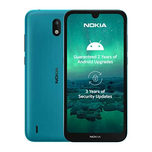 Nokia 1.3 Smartphone - 5.71 Zoll, 16GB, Dual Sim, cyan - Simlockfreies Handy mit 5.71" HD+ Display für klare Sicht, KI-gestützter Bildverarbeitung für tolle Fotos bei Dunkelheit und ganztägiger Akkulaufzeit.