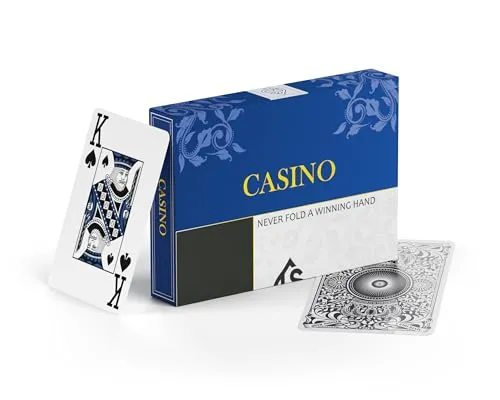 TS Spielkarten Premium Poker & Blackjack Karten 2er Set Casino | 100% Kunststoff | Wasserfest | 63x88 mm | 2 Decks mit je 57 Karten