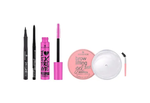 Essence Augen-Make-Up-Set I LOVE EXTREME eye set, 4-tlg., Alles-in-einem-Set für vielseitige Looks